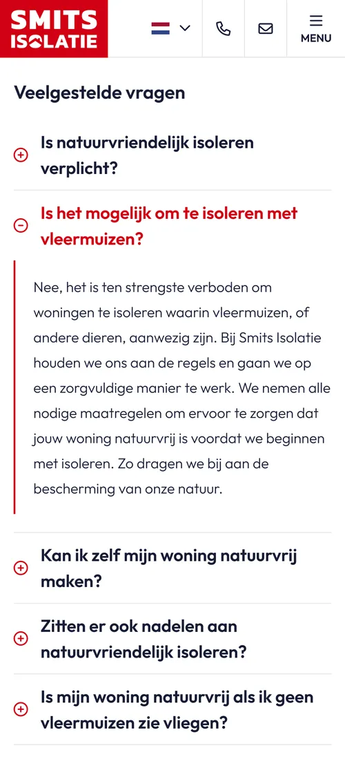 Smits Isolatie FAQ mobiel