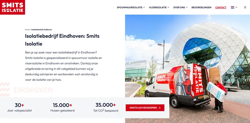 Smits Isolatie regiopagina desktop