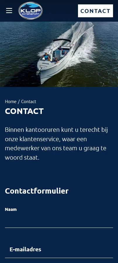 Klop Watersport contact
