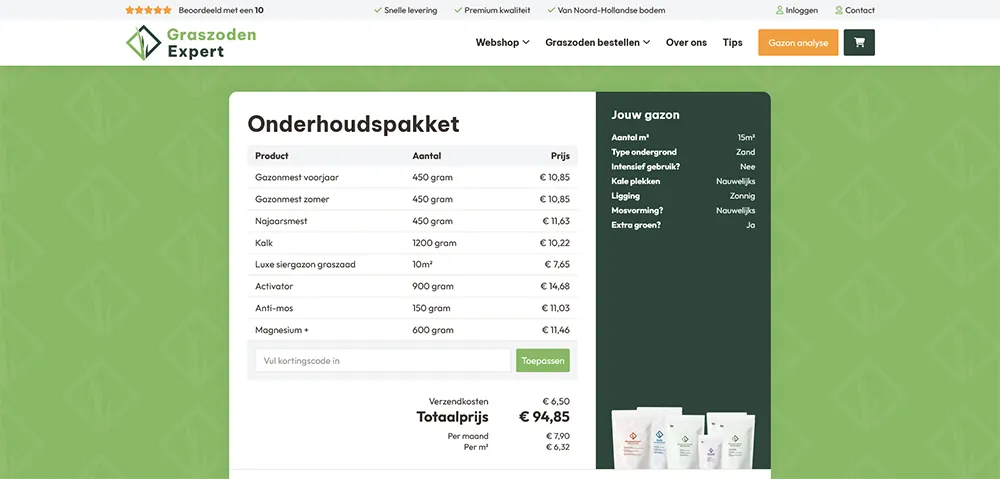 Graszoden Expert resultaat