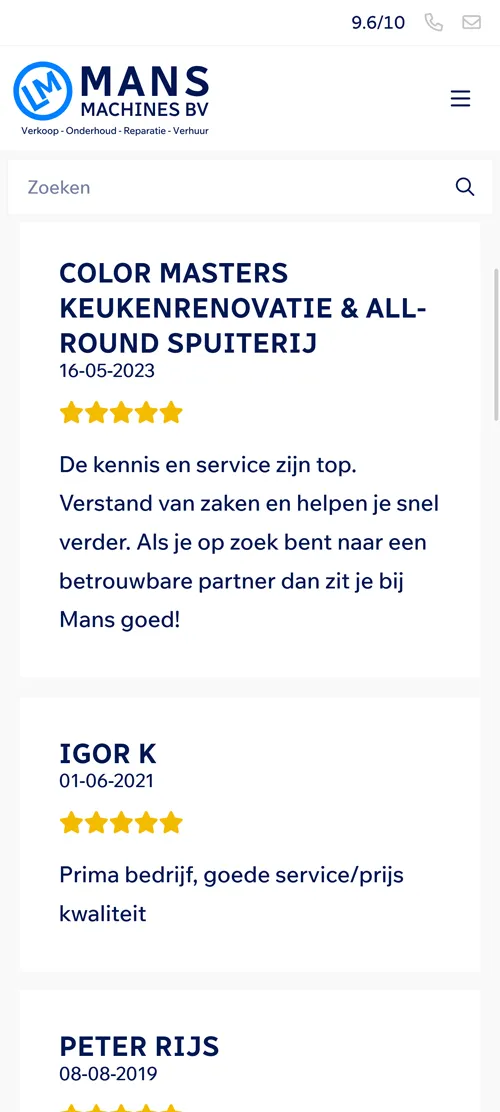 Mans Machines reviews mobiel