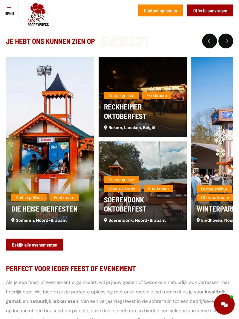 Saes Foodexpress portfolio tablet