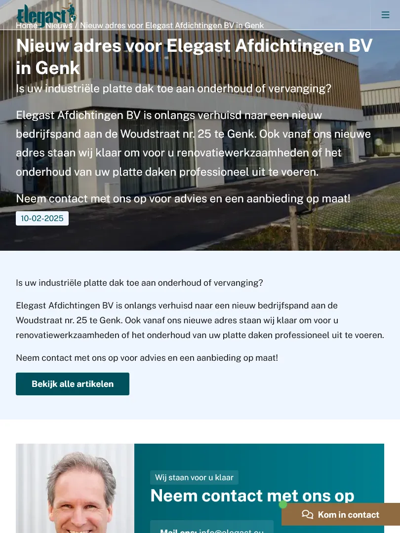 Elegast Dak en Gevel nieuws