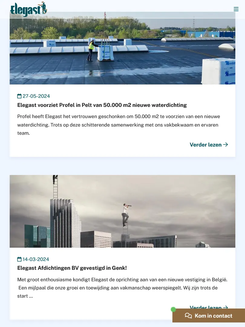 Elegast Dak en Gevel nieuws