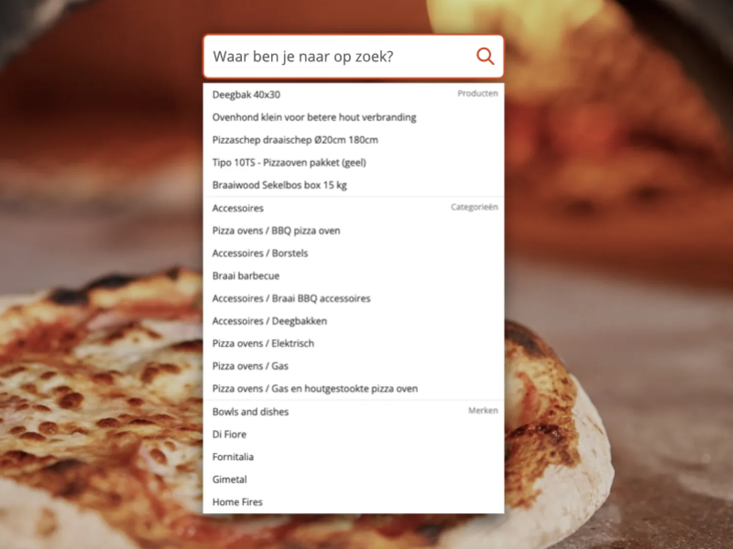Zoekfunctie fornitalia