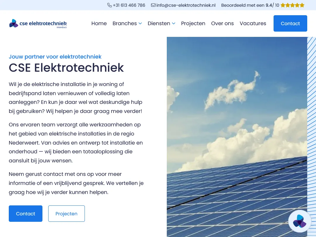 CSE Elektrotechniek banner