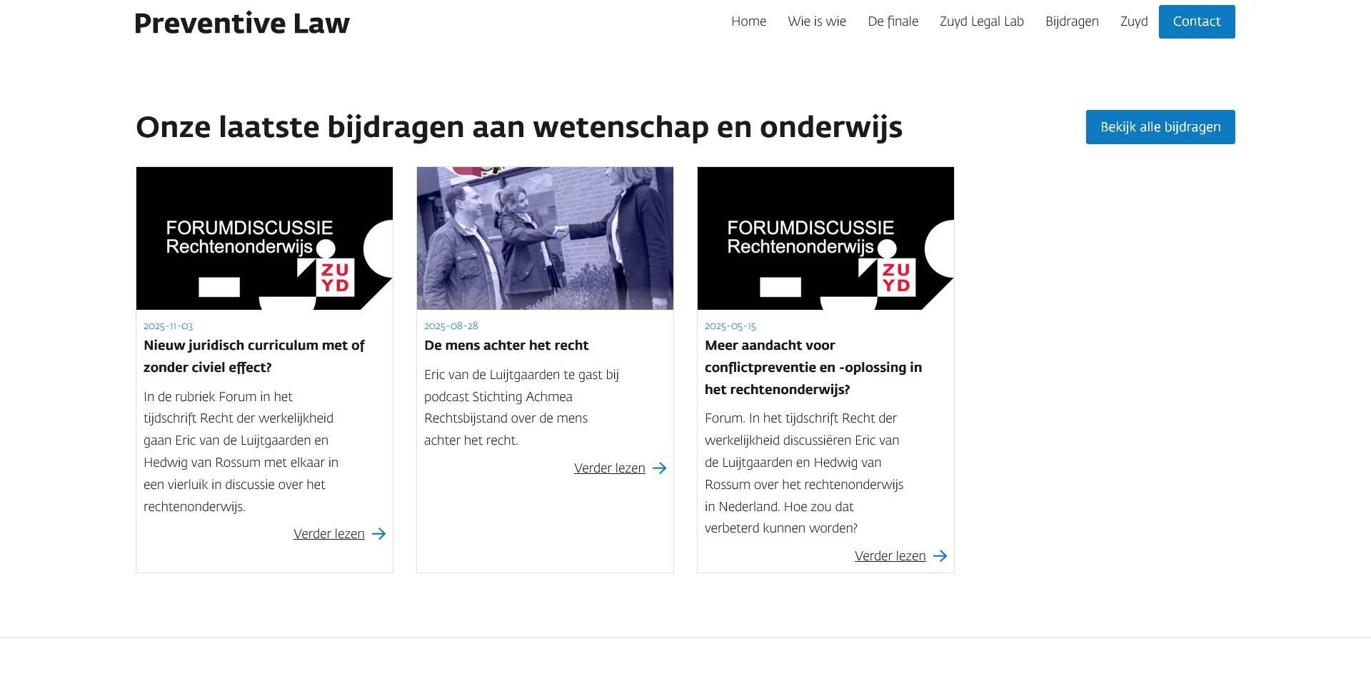 Zuyd Preventive Law bijdragen