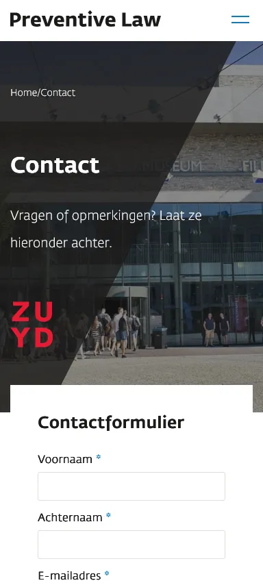 Zuyd Preventive Law contact