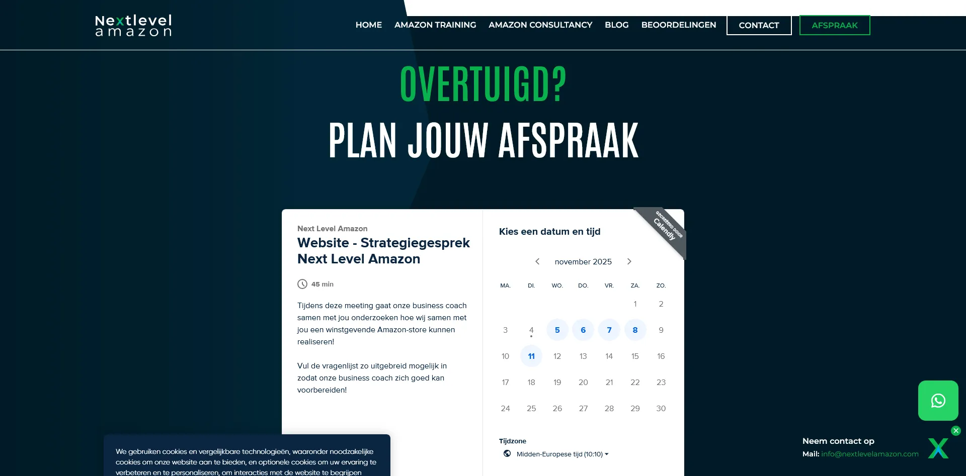 Next Level Amazon afspraak maken