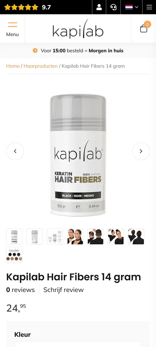 Kapilab productpagina mobiel