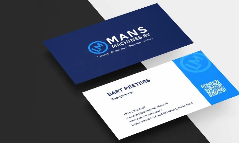 visitekaartjes mans machines