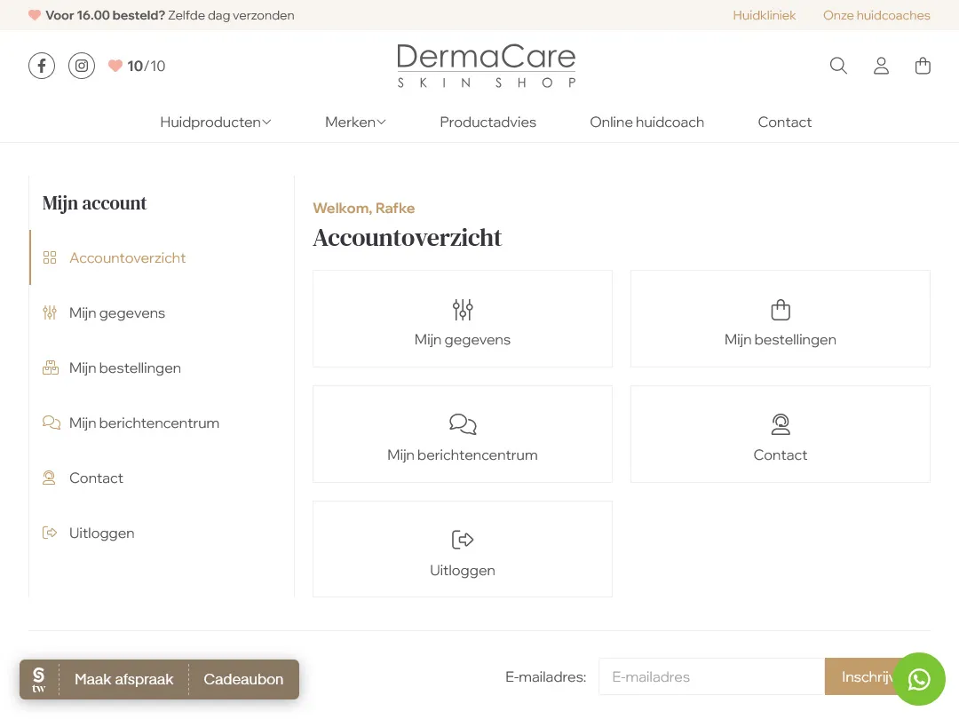 Dermacare account
