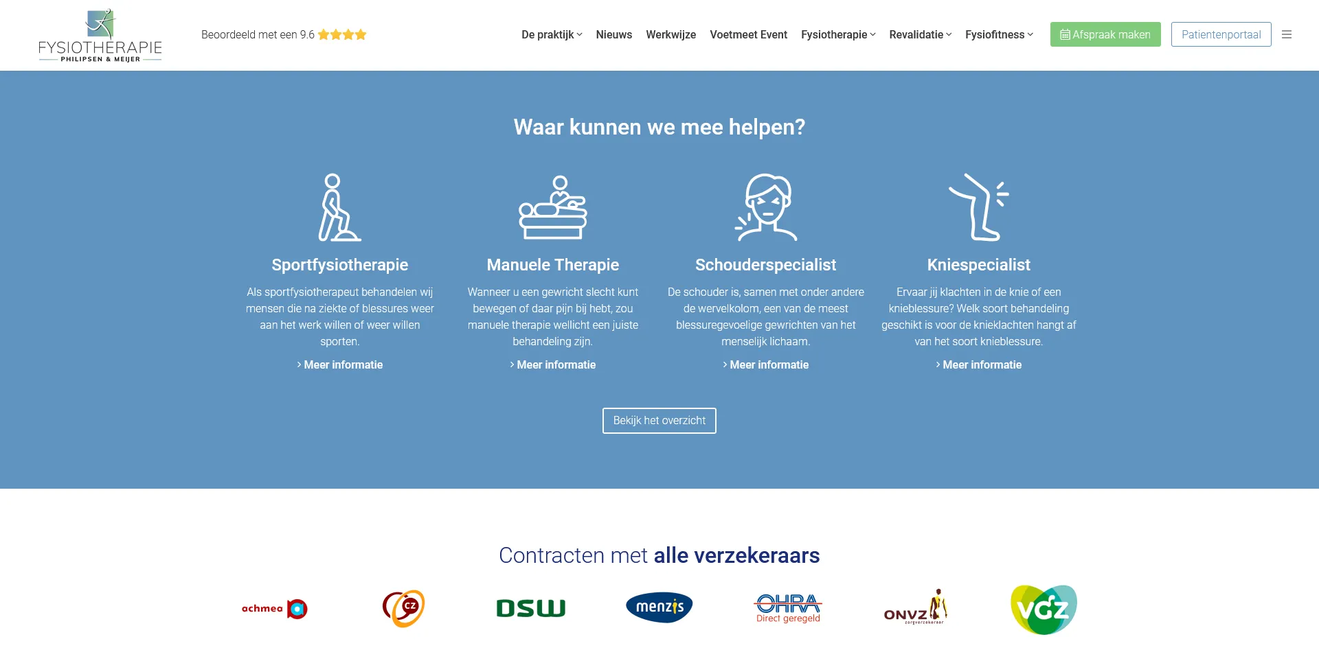 Fysiotherapie Philipsen en Meijer diensten