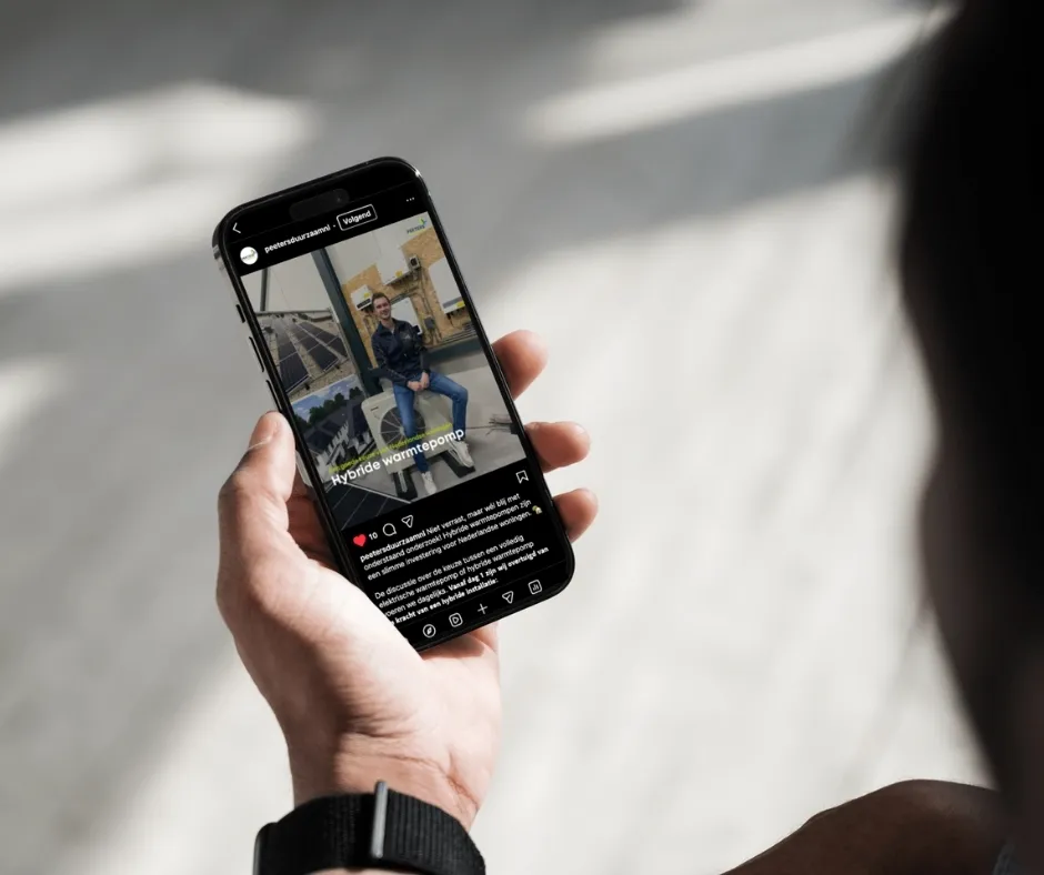 Instagram post Peeters Duurzaam