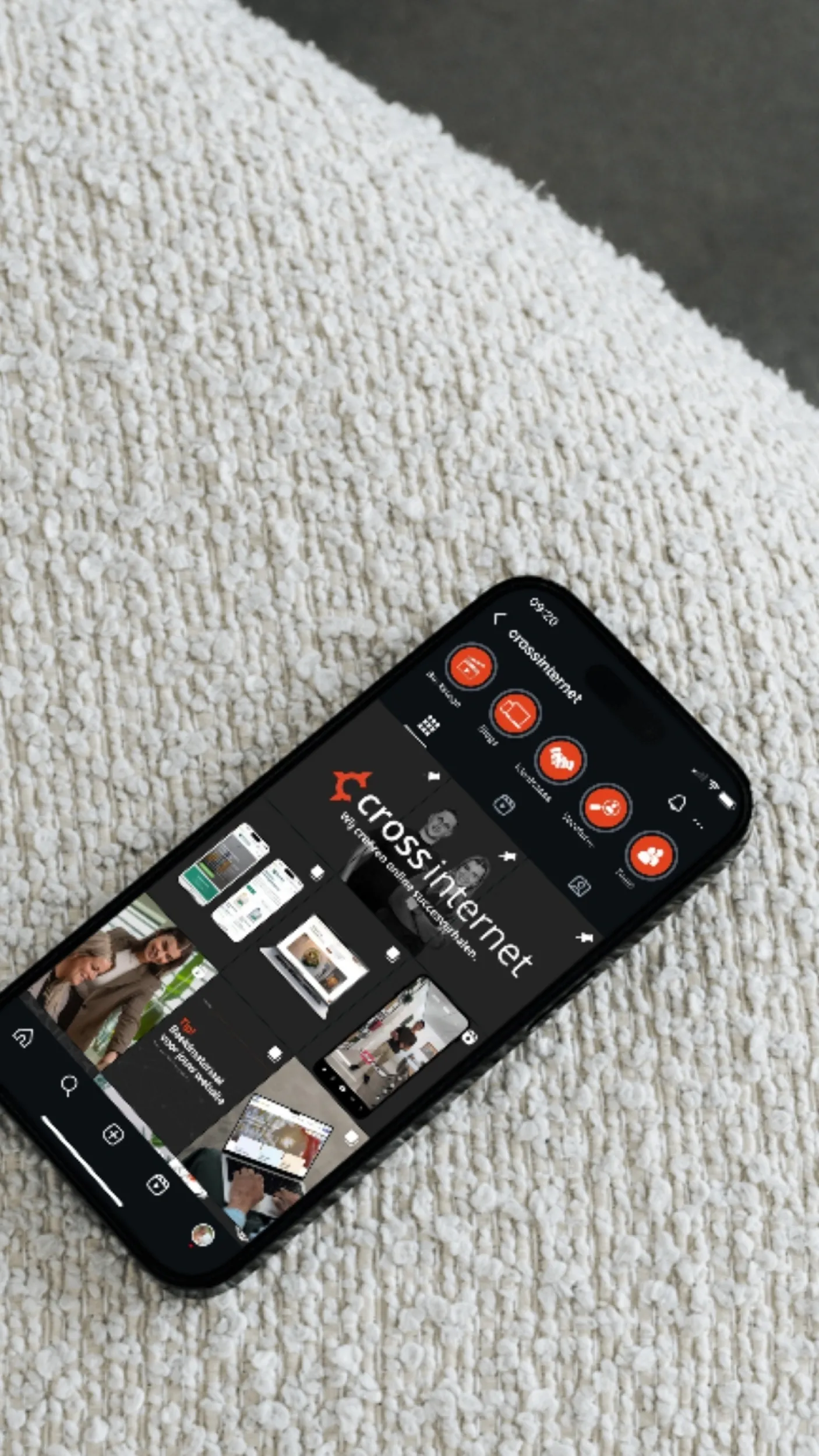 Instagram pagina van Cross Internet