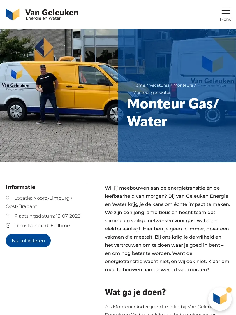 Van Geleuken Energie en Water vacaturemodule