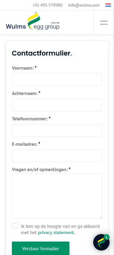 Wulms Egg Group contact