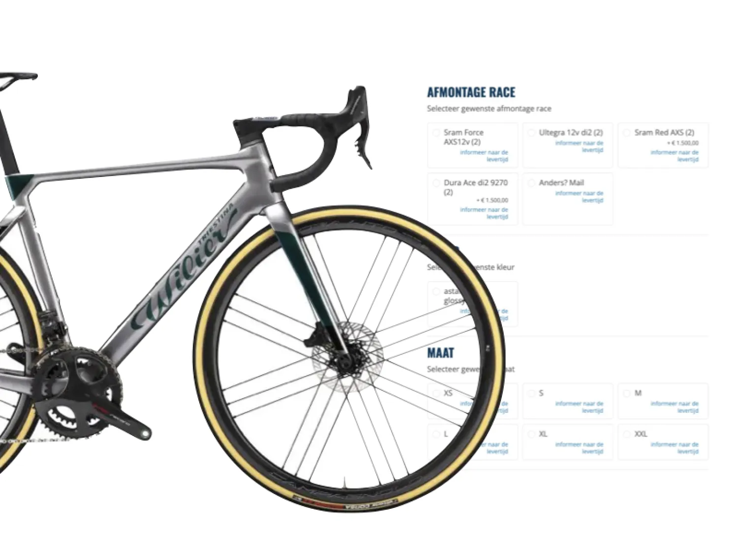 Bakker Racing Products productconfigurator