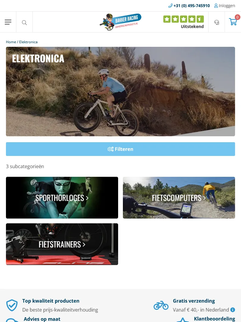 Bakker Racing Products categorieën