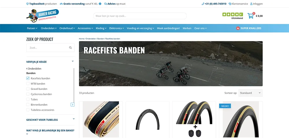 Bakker Racing Products productoverzicht