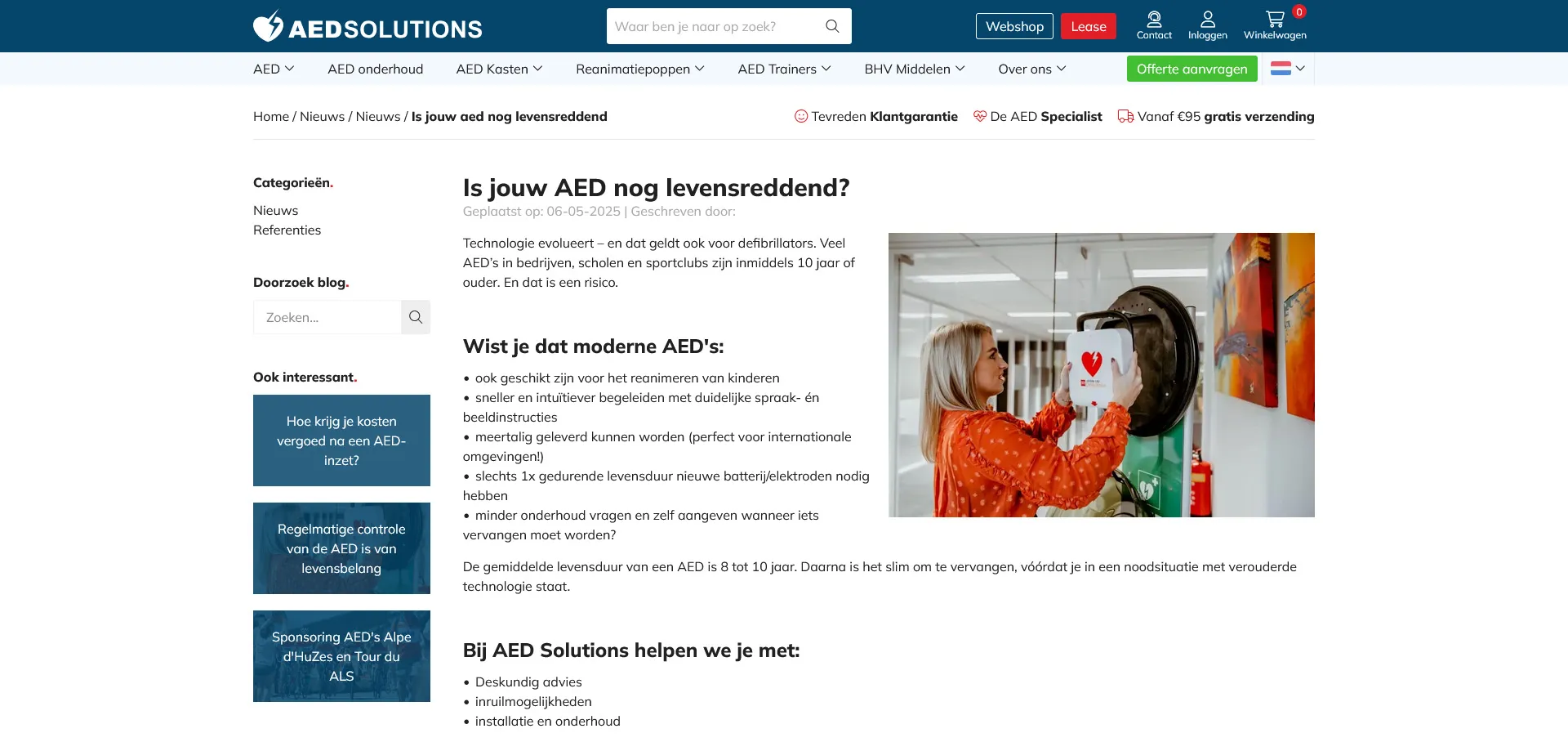 AED Solutions winkelwagen