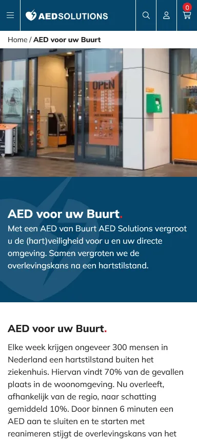 AED Solutions tekstpagina