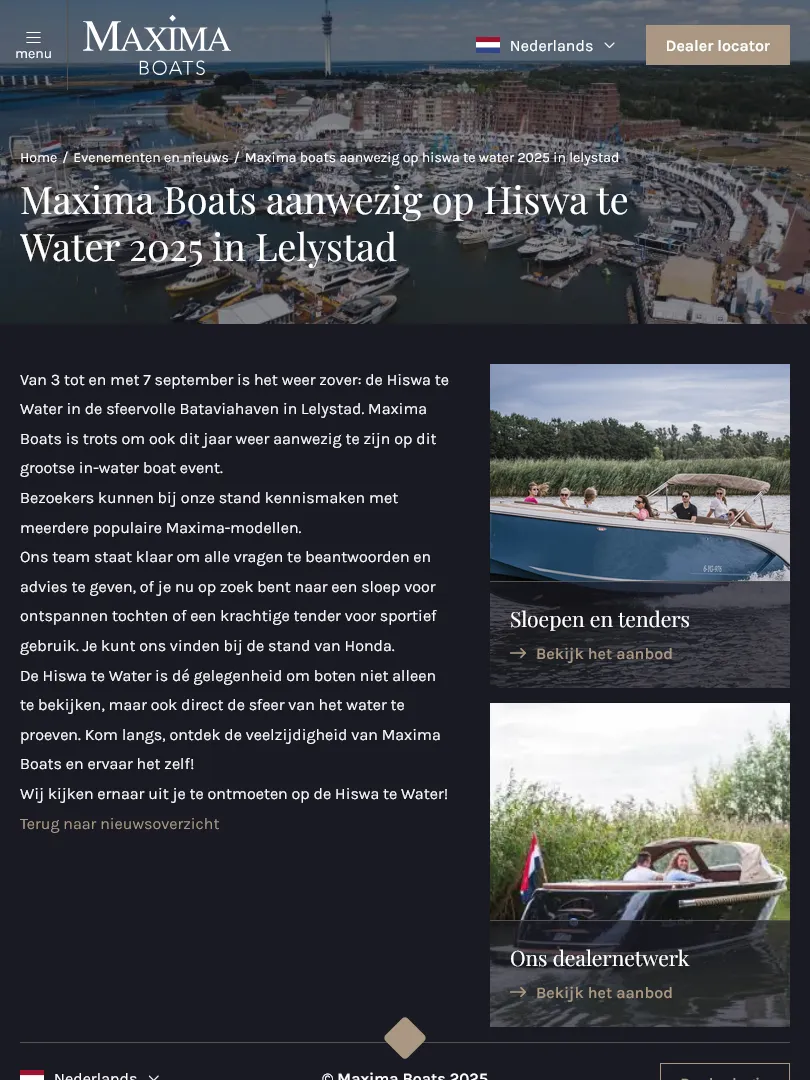 Maxima Boats nieuws