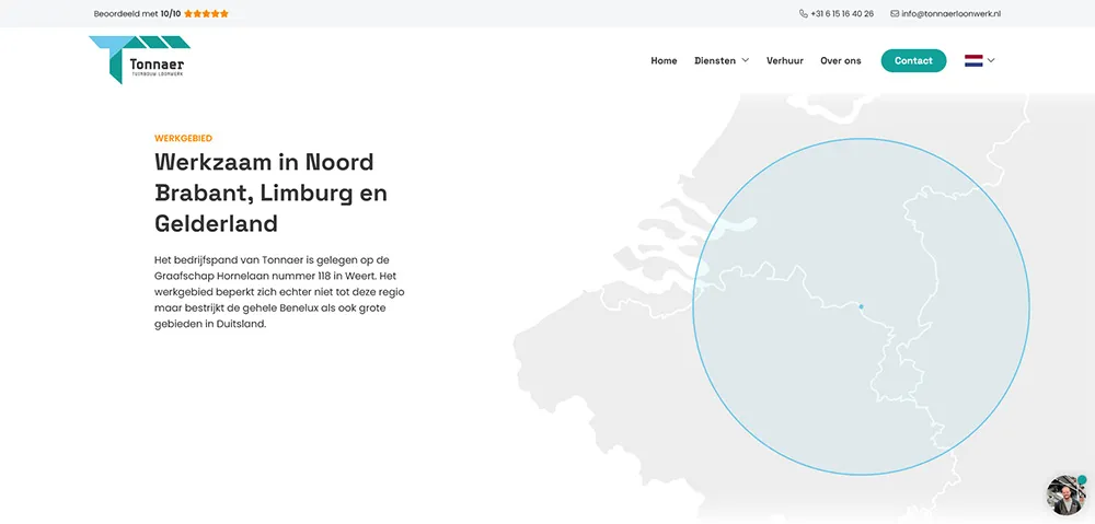 Tonnaer werkgebieden