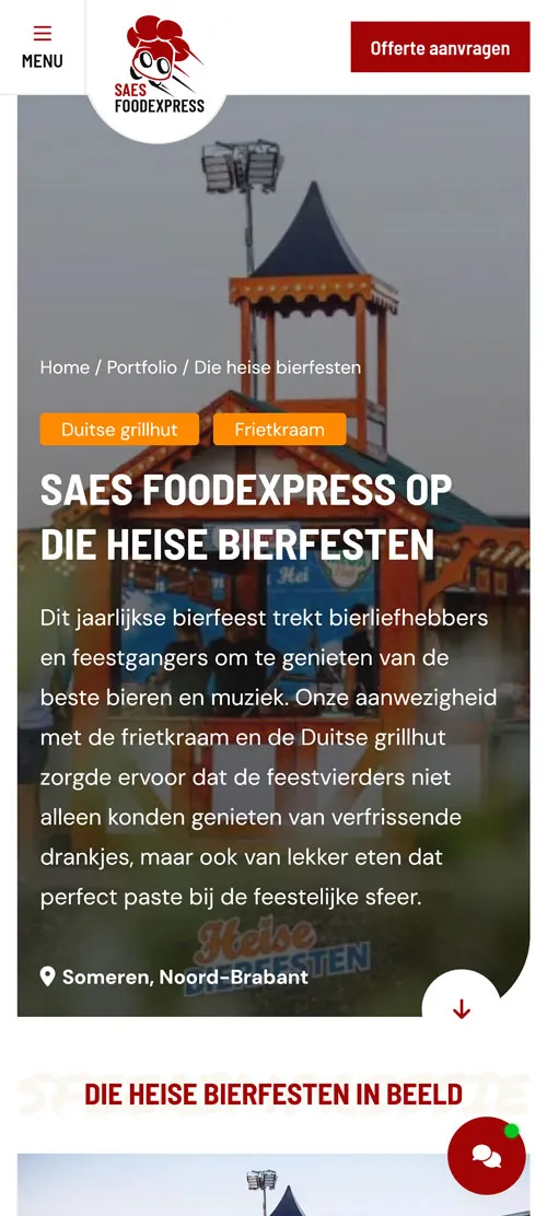 Saes Foodexpress portfolio mobiel