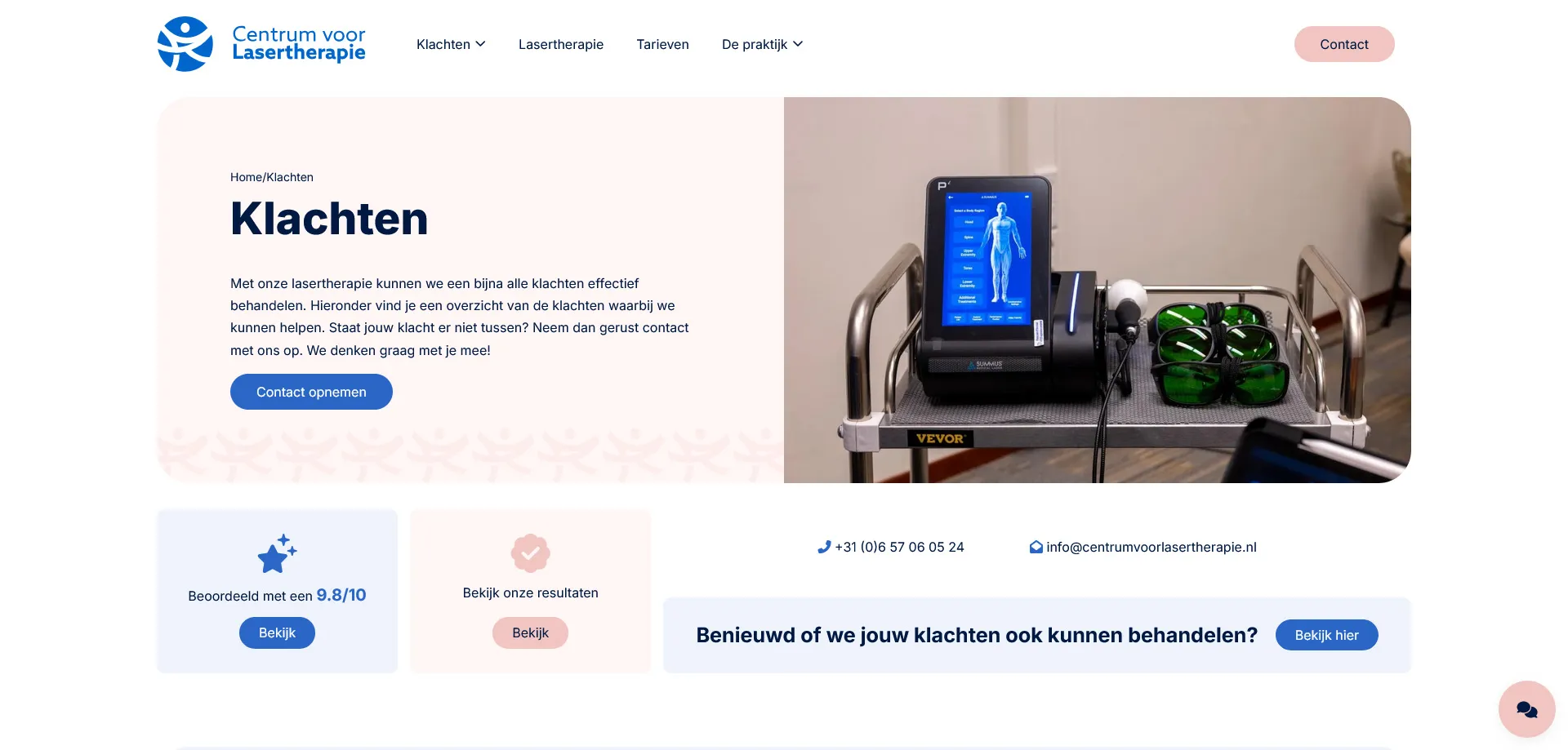 Centrum voor Lasertherapie banner