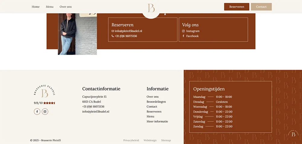 Brasserie Plein15 footer