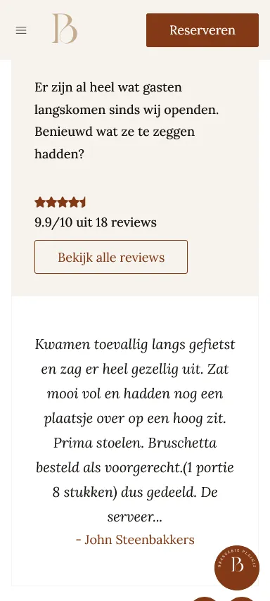 Brasserie Plein15 reviews